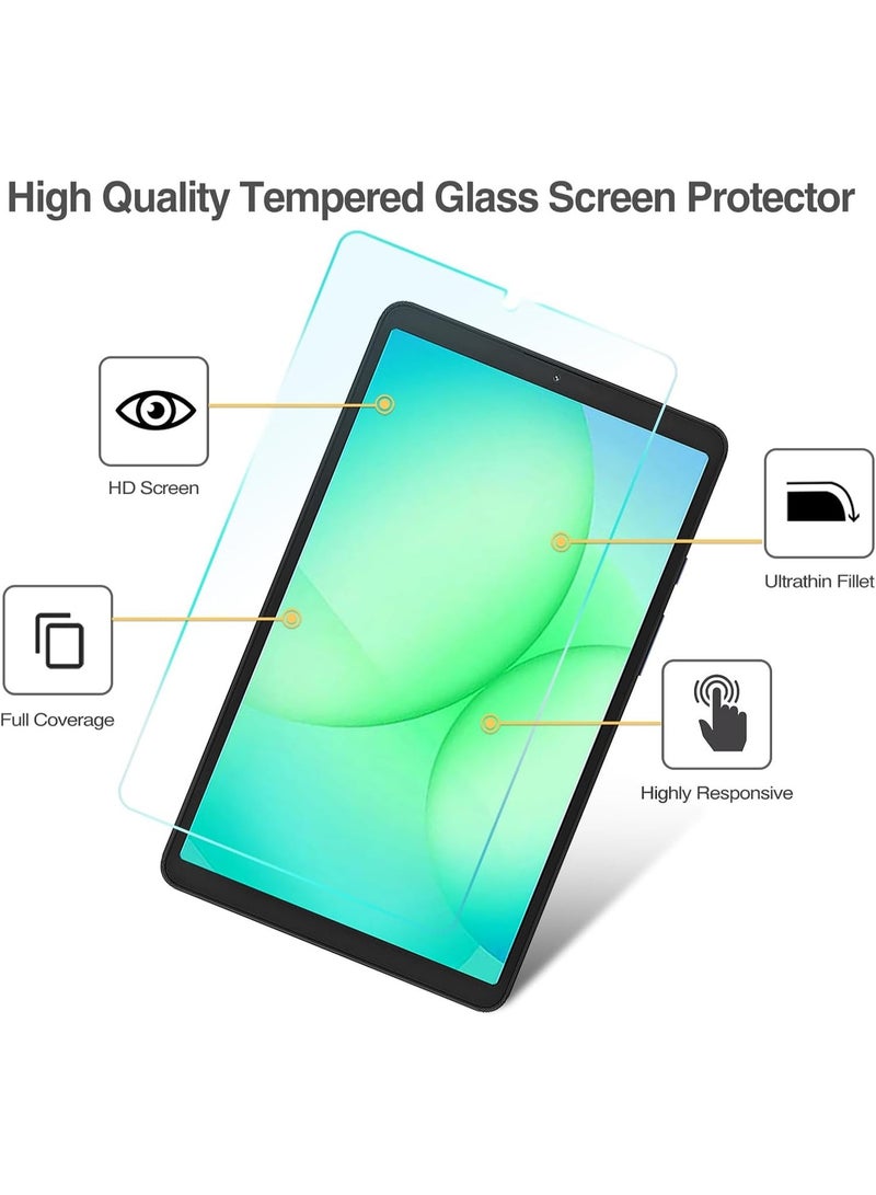 واقي شاشة لجهاز Galaxy Tab A9 مقاس 8.7 بوصة (SM-X110/SM-X115)، واقي شاشة من الزجاج المقوى 9H لجهاز Galaxy Tab A9 مقاس 8 بوصة، طبقة حماية زجاجية شفافة - Image 3